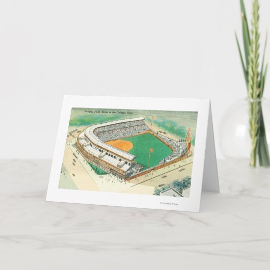 Uitzicht van het Wrigley-veld # 3Chicago, IL Kaart (Voorkant)