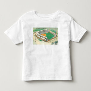 Uitzicht van het Wrigley-veld # 3Chicago, IL Kinder Shirts