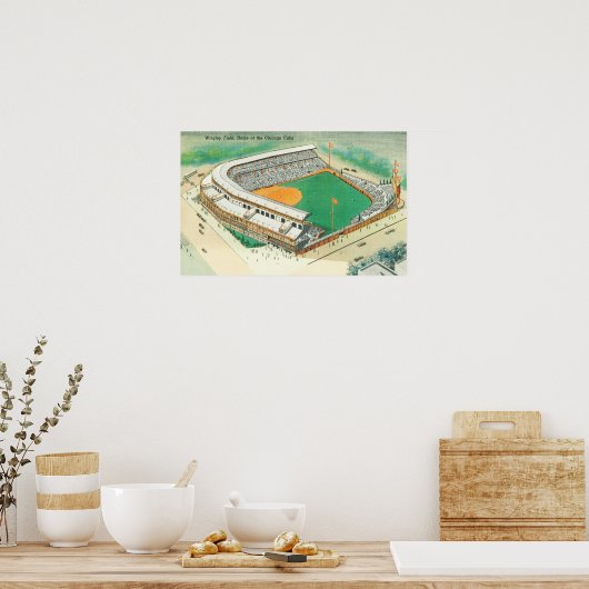Uitzicht van het Wrigley-veld # 3Chicago, IL Poster (Keuken)