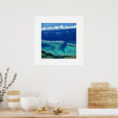 Uitzicht van het Zee Okinawa (Zen Square) Poster (Keuken)