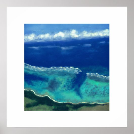 Uitzicht van het Zee Okinawa (Zen Square) Poster (Voorkant)