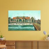 Uitzicht van het zwempaviljoen en de elektrische p canvas afdruk (Insitu (Woonkamer))