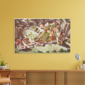 Uitzicht van het Zwitserse dorp Canvas Afdruk (Insitu (Woonkamer))