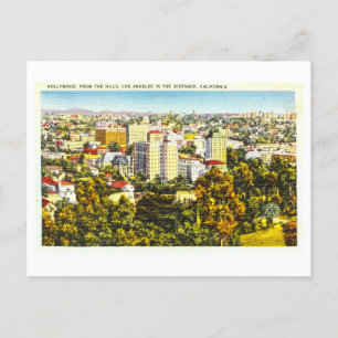 Uitzicht van Hollywood, Californië, Briefkaart