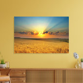 Uitzicht van hoogtarwe canvas afdruk (Insitu (Woonkamer))