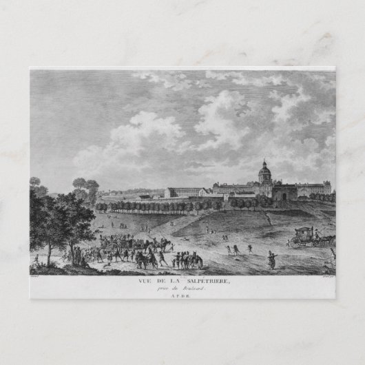 Uitzicht van Hopital La Salpetriere Briefkaart (Voorkant)