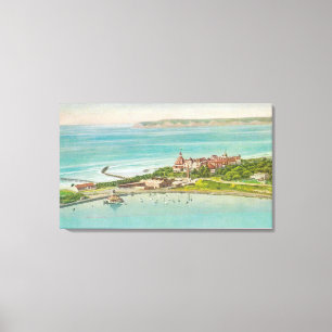 Uitzicht van Hotel del Coronado Canvas Afdruk