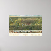 Uitzicht van Houston, Texas (1891) Canvas Afdruk (Voorkant)