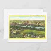  Uitzicht van Huntington, WV, Skyline Briefkaart (Voorkant / Achterkant)