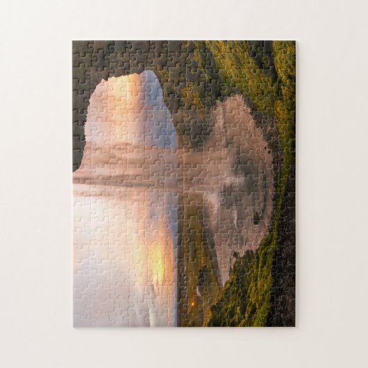 Uitzicht van IJsland Seljalandsfoss Waterfall Legpuzzel (Verticaal)