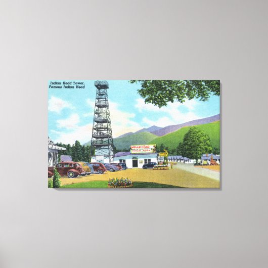 Uitzicht van Indische hoofdtoren en Indiase hoofdt Canvas Afdruk (Voorkant)