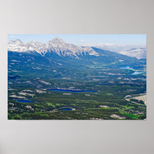 Uitzicht van Jasper-meren - Canada Poster