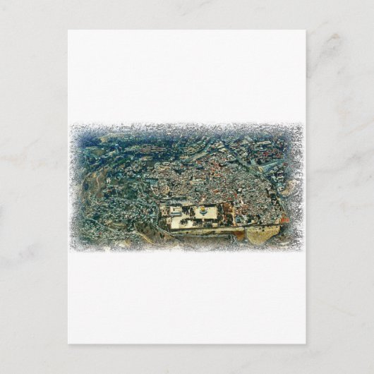 Uitzicht van Jeruzalem Briefkaart (Voorkant)