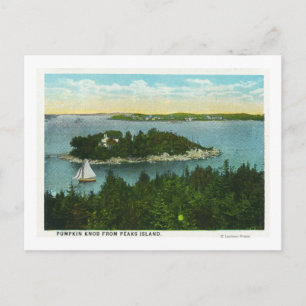 Uitzicht van Kaap Elizabeth van twee vuurtoren Briefkaart