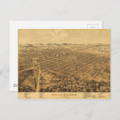 Uitzicht van Kalamazoo, Michigan (1874) Briefkaart (Voorkant / Achterkant)