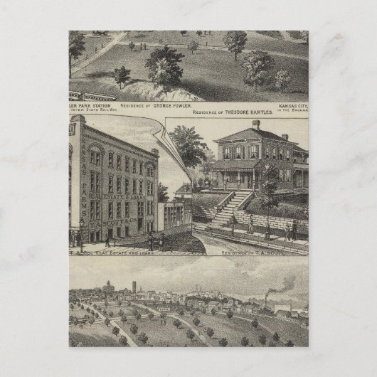 Uitzicht van Kansas City, Kansas Briefkaart (Voorkant)