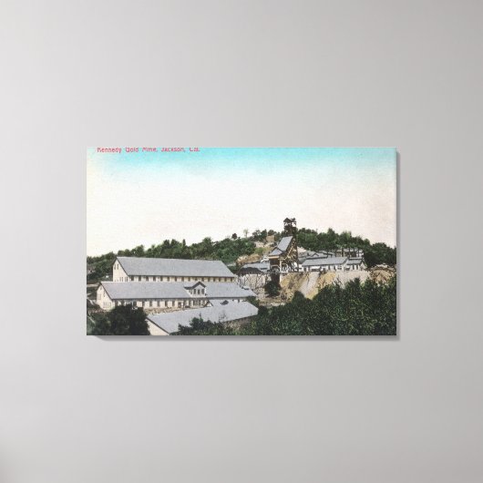 Uitzicht van Kennedy Gold MineJackson, CA Canvas Afdruk (Voorkant)
