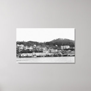 Uitzicht van Ketchikan, Alaska-foto Canvas Afdruk