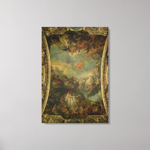 Uitzicht van koning Louis XIV Bestuur alleen Canvas Afdruk