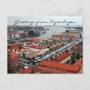 uitzicht van kopenhagen briefkaart