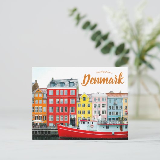 Uitzicht van Kopenhagen Denemarken Briefkaart (Staand voorkant)