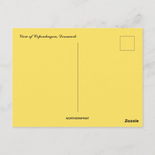 Uitzicht van Kopenhagen Denemarken Briefkaart (Achterkant)