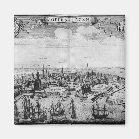 Uitzicht van Kopenhagen Magneet (Voorkant)