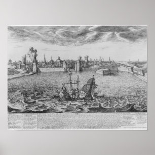Uitzicht van La Rochelle Poster