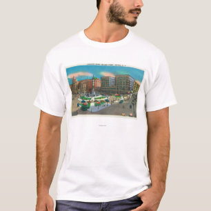 Uitzicht van Lafayette Square en Main Street T-shirt