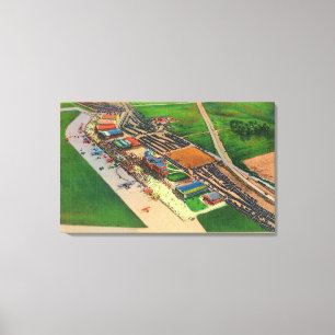 Uitzicht van Lambert Air FieldSt. Louis, MO Canvas Afdruk