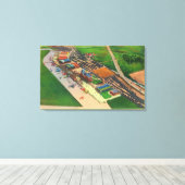 Uitzicht van Lambert Air FieldSt. Louis, MO Canvas Afdruk (Insitu (Houten vloer))