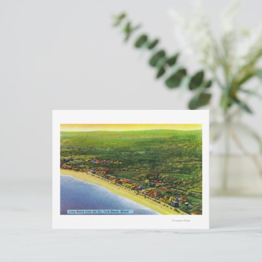 Uitzicht van Lange Beach in York Beach Briefkaart (Staand voorkant)