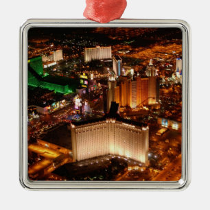 Uitzicht van Las Vegas vanuit een blimp Metalen Ornament