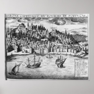 Uitzicht van Lissabon Poster