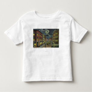 Uitzicht van Lissabon Street in Night Kinder Shirts