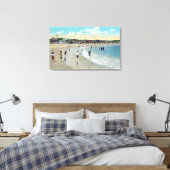 Uitzicht van Long Beach en Cape Ann Canvas Afdruk (Insitu (Slaapkamer))