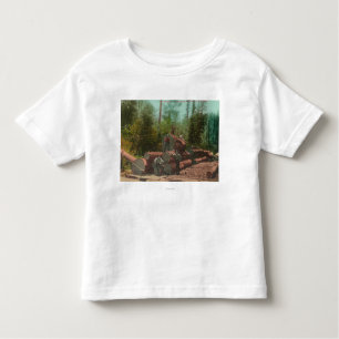 Uitzicht van Lumberjacks, Logging SceneSterling, C Kinder Shirts