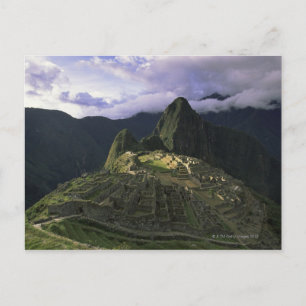 Uitzicht van Machu Picchu, Peru Briefkaart
