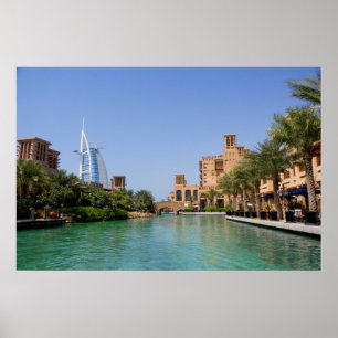 Uitzicht van Madinat Jumeirah, Dubai Poster