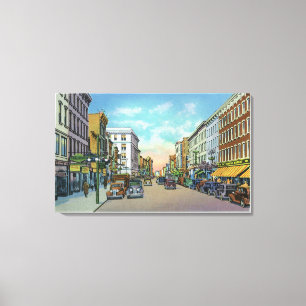 Uitzicht van Main Street 10 Canvas Afdruk