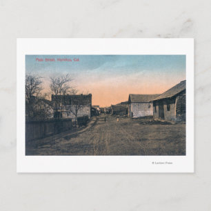 Uitzicht van Main Street Hornitos, CA Briefkaart