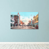 Uitzicht van Main StreetBoise, ID Canvas Afdruk (Insitu (Houten vloer))