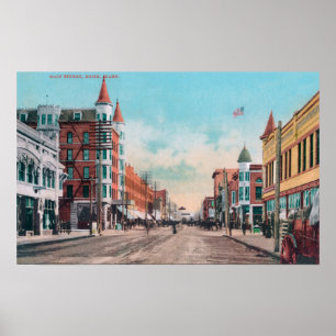 Uitzicht van Main StreetBoise, ID Poster