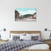Uitzicht van Main StreetColville, WA Canvas Afdruk (Insitu (Slaapkamer))