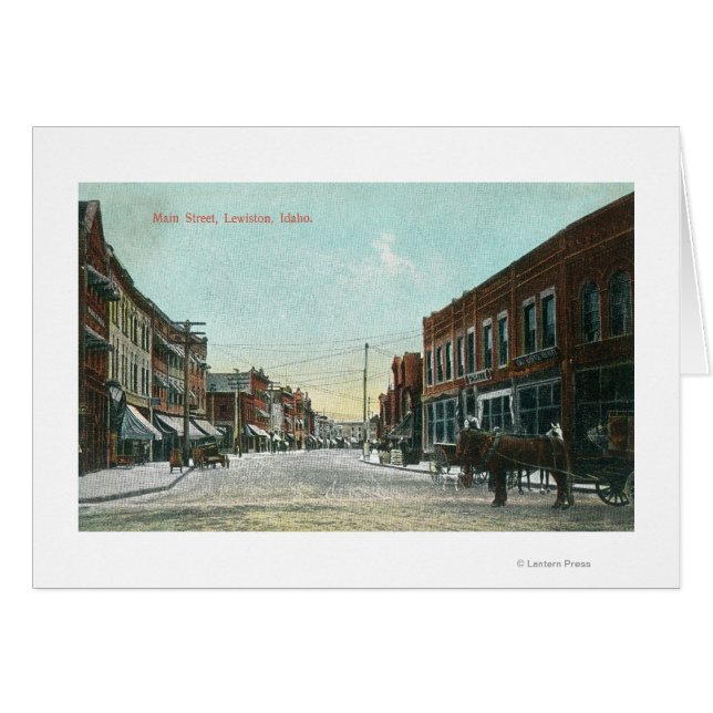 Uitzicht van Main StreetLewiston, ID (Voorkant Horizontaal)