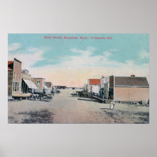 Uitzicht van Main StreetMansfield, WA Poster