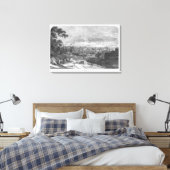 Uitzicht van Manchester, gegraveerd door T.Gustyne Canvas Afdruk (Insitu (Slaapkamer))