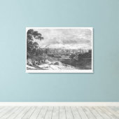 Uitzicht van Manchester, gegraveerd door T.Gustyne Canvas Afdruk (Insitu (Houten vloer))