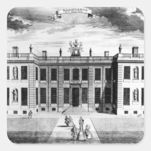 Uitzicht van Marlborough House in Pall Mall Vierkante Sticker
