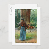 Uitzicht van Mary van de Yosemite Natives die Briefkaart (Voorkant / Achterkant)